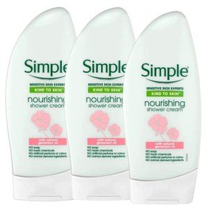 Simple Kind To Skin Nourishing Shower Cream 500ML-Natural Geranium Oil -Set of 3